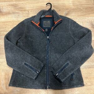 Abercrombie & Fitch Charcoal Jacket with Orange Trim - medium